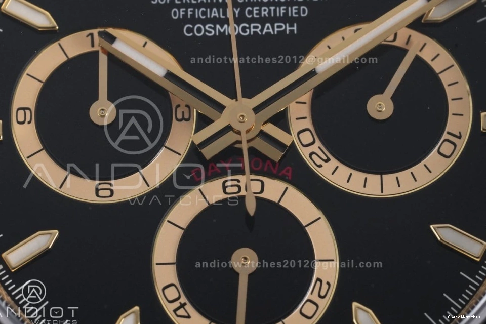 Snug Edition Weight on VSF Black 804 Daytona 126518 Stick Rim Gain Black Strap Dial Oyster-flex 1:1 Sub-dial Marker Gold DD Best 0203